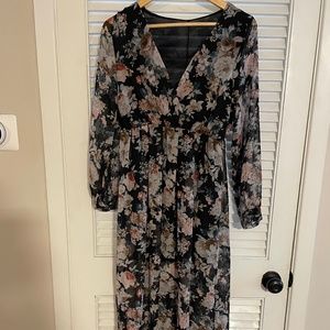 Long sleeve floral dress